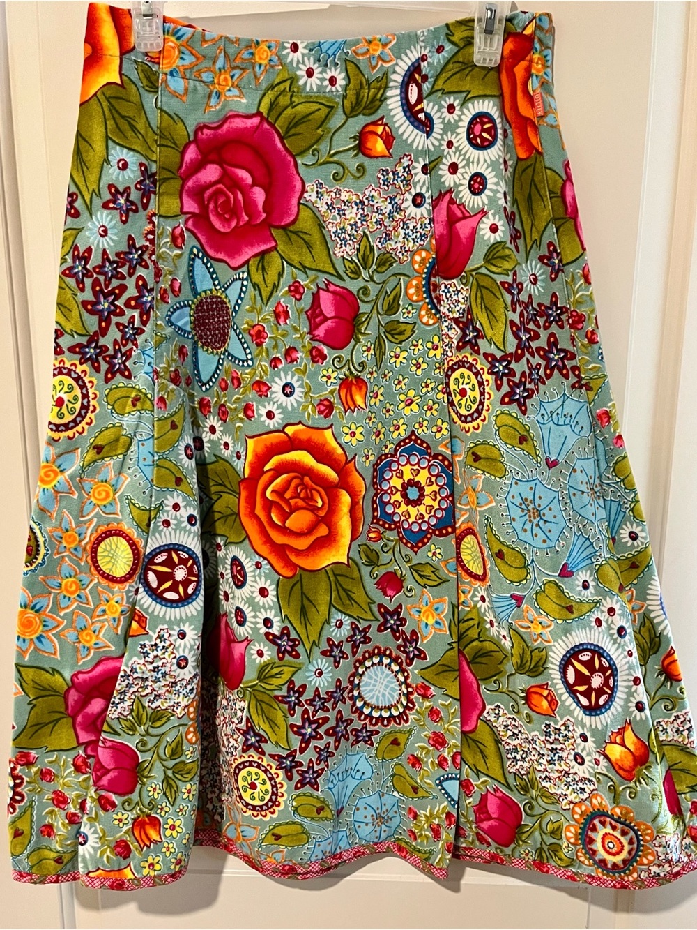 Oilily Floral A-Line Skirt size 38 Made in India - Picture 4 of 4
